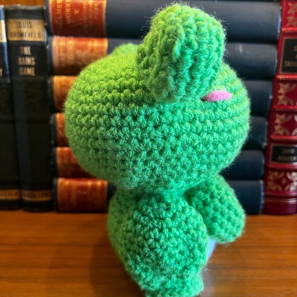 The Happy Frog Stuffed Animal Plushie Hand Crocheted! - Picture 8 of 11